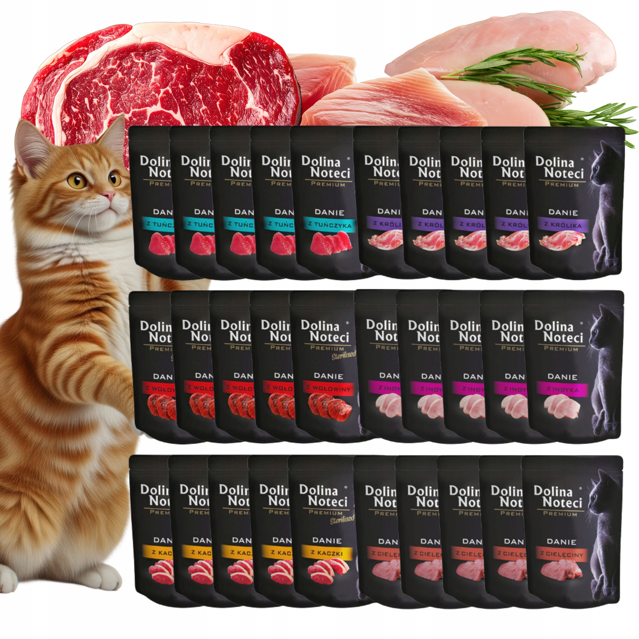 Mokré krmivo pro kočky kapsička Dolina Noteci Premium Kočka MIX Chutí 30x85 g