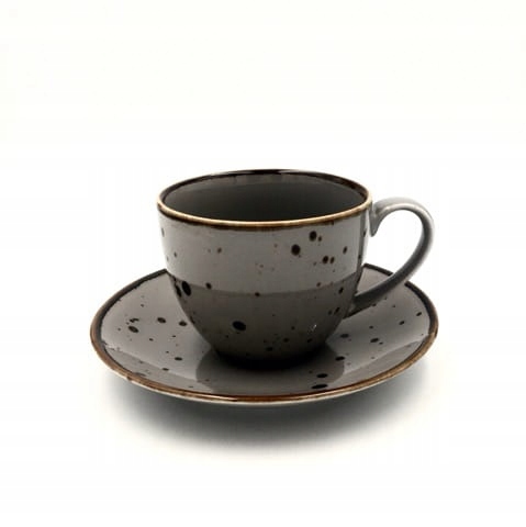 Alumina Bogucice Cottage Grey Filiżanka ze spodkiem 300 ml