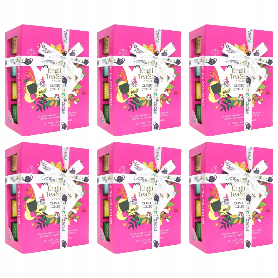 Levně 6 x Sada čajů Eko Classic Tea pyramidky English Tea Shop Dárek