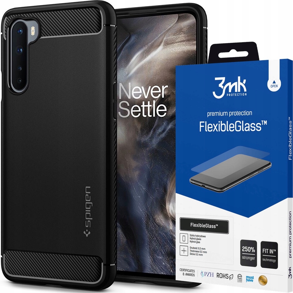 

Etui + Szkło 3MK Do Oneplus Nord Spigen Rugged Tpu