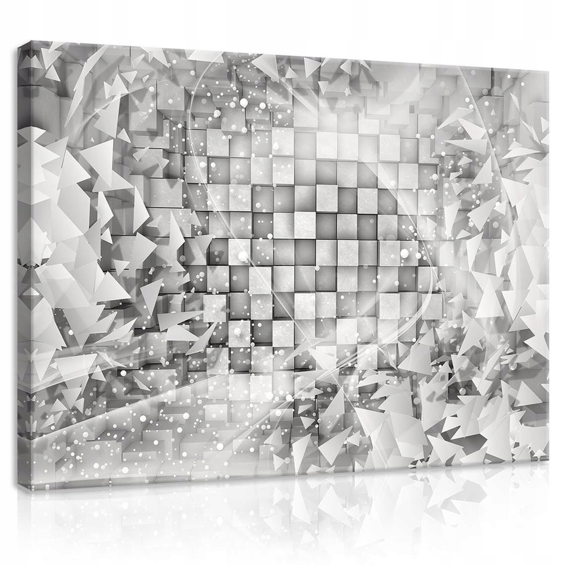 Obraz 100x75 Abstrakce 3D geometrie kuby trojúhelníky síťovina dynamika pohyb