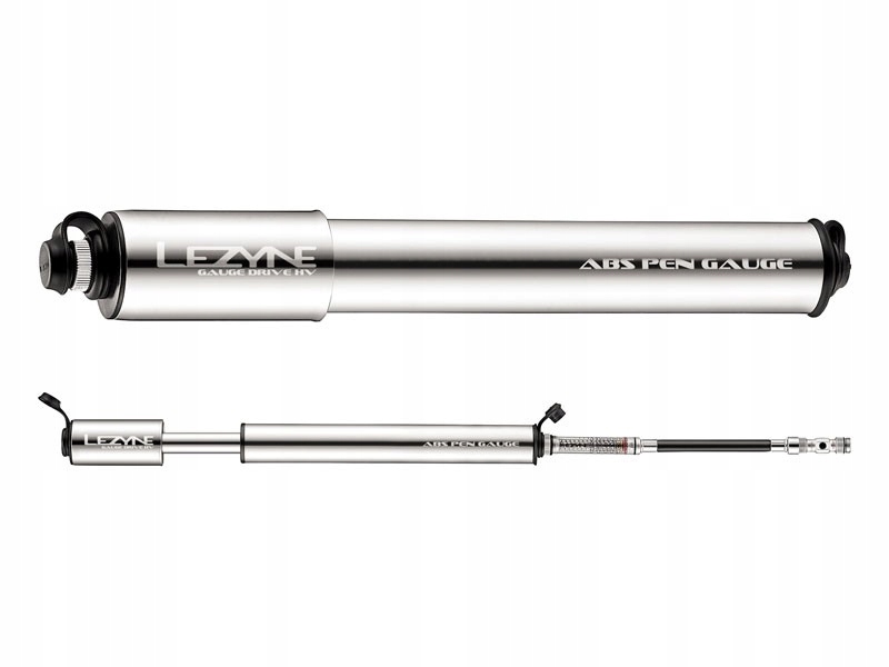 Pompka rowerowa Lezyne Gauge Drive Cnc Hv Abs 90psi srebrna, manometr