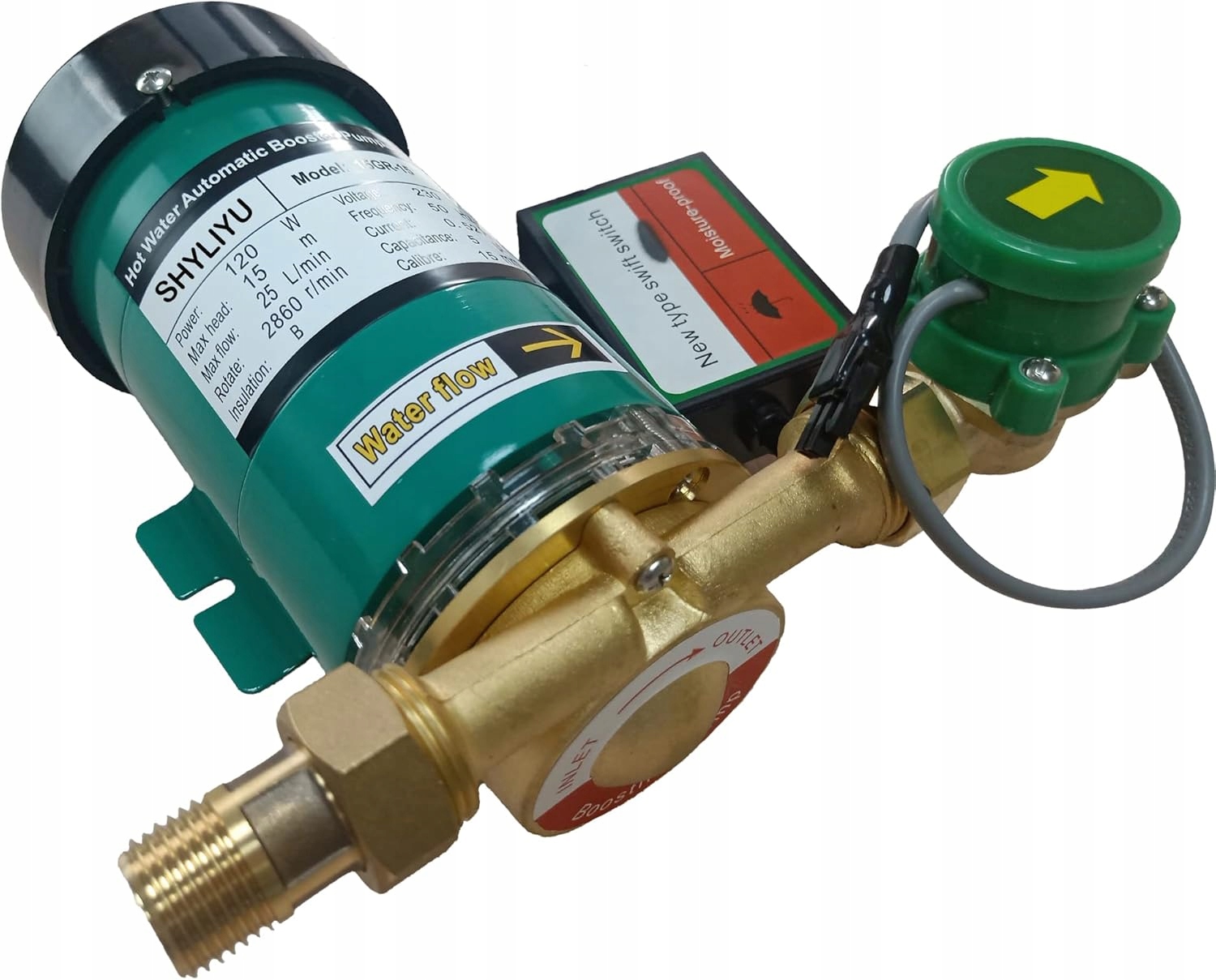 Shyliyu pomocné čerpadlo 120W 1500L/h 15m pre teplú vodu záhrady domu