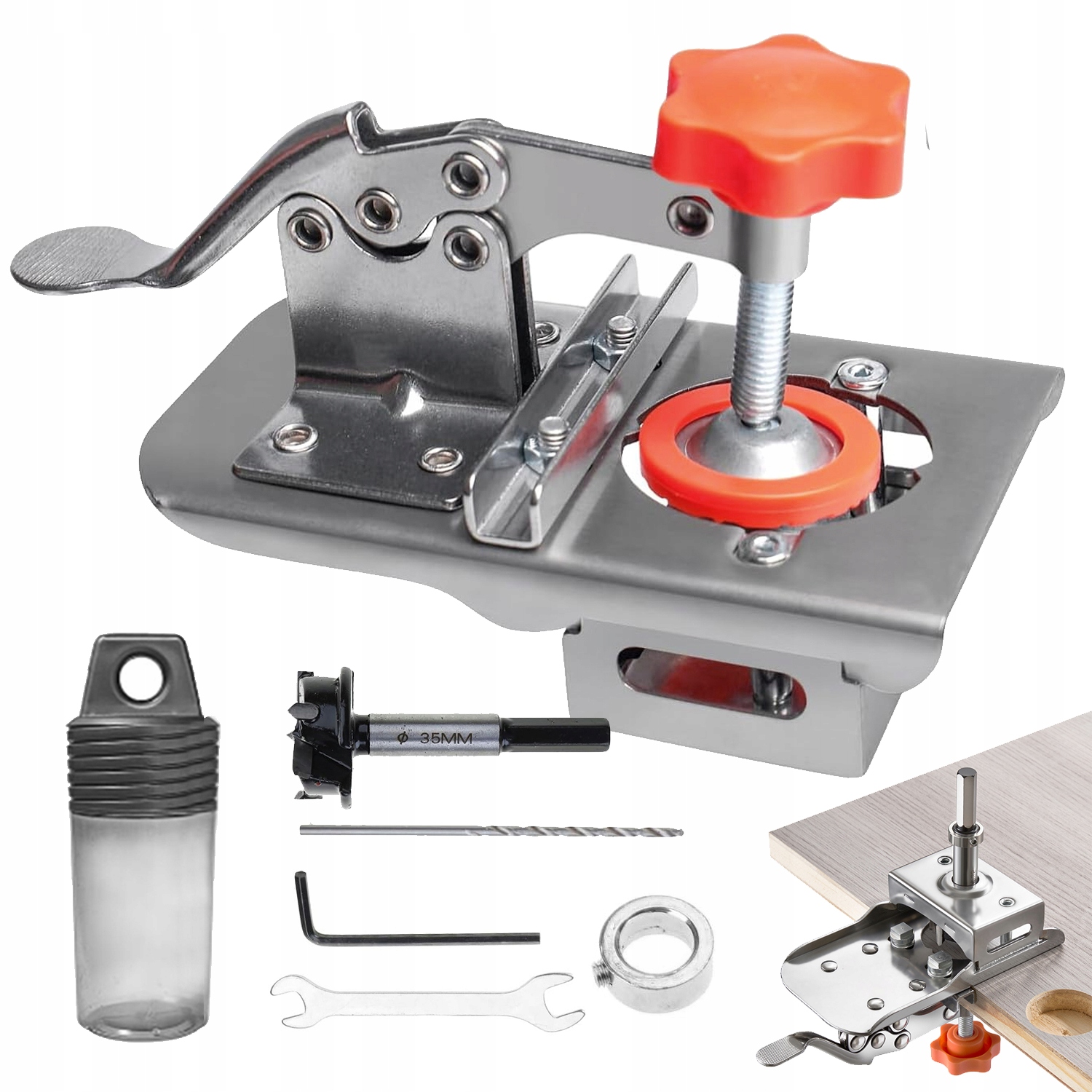 Univerzální Šablona Pro Montáž Závěsů 35 MM S Vrtákem