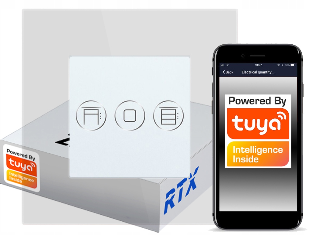 

Włącznik Rolet Klawisz Dotykowy ZigBee Tuya Rtx Sh