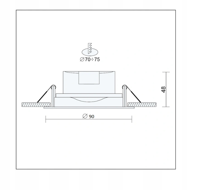 10x OCZKO SUFITOWE ŁAZIENKA LAMPA LED UCHYLNA 230V 7W IP44 Wysokość produktu 4.8 cm