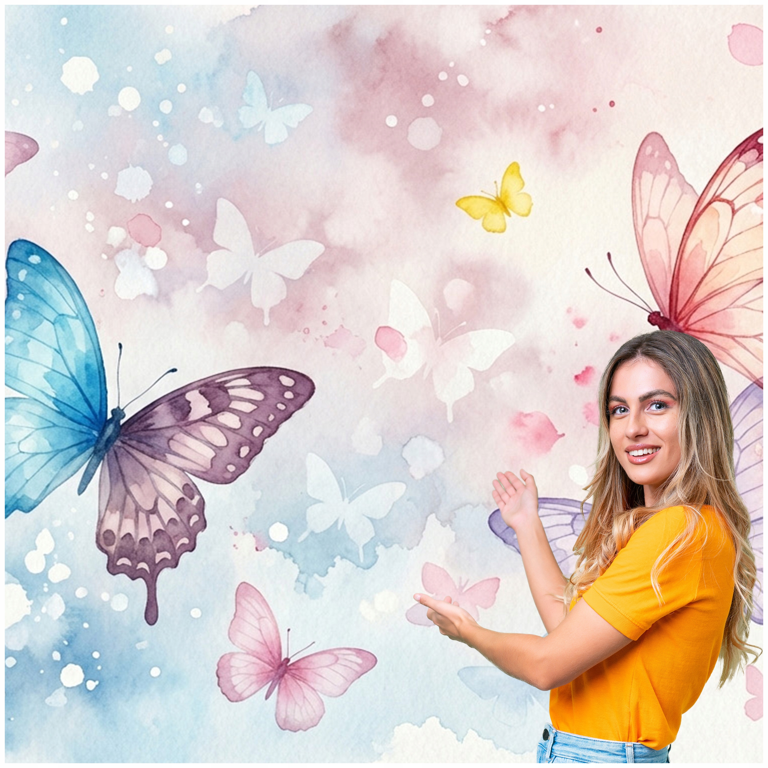 Fototapeta Pre Deti Motýle ružové 588x280 DD18F