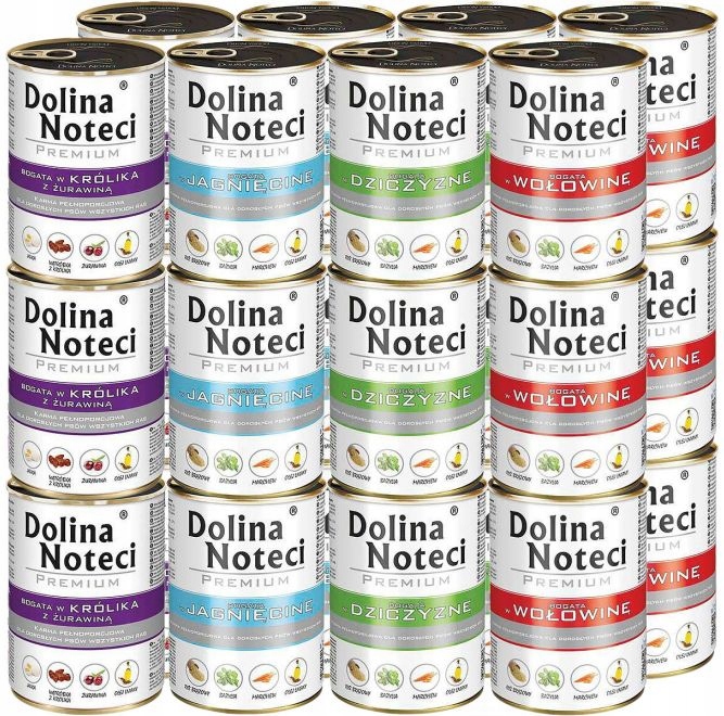 Levně Dolina Noteci Premium krmivo pro psy MIX 24 x 400 g Bez Drůbeže A Ryb