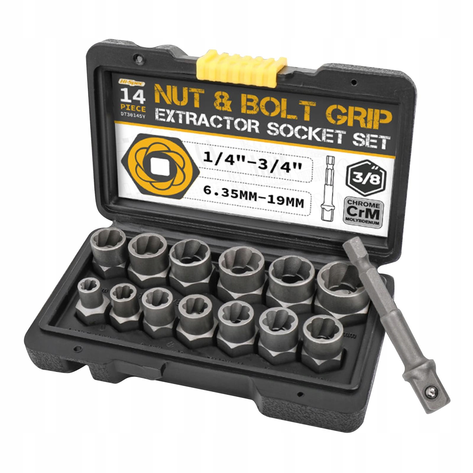 14x набор торцевых головок для удаления поврежденных болтов