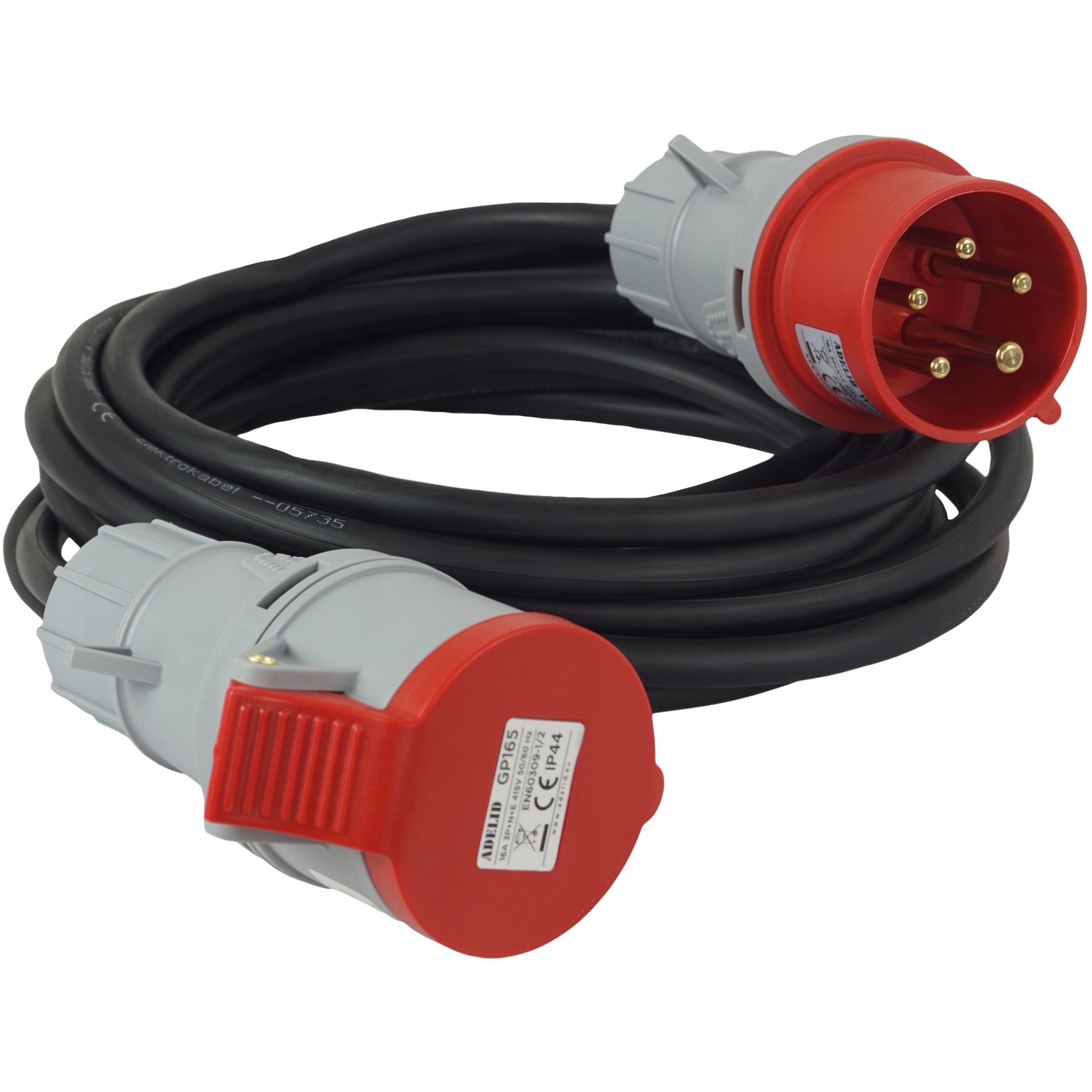 Przedłużacz Gumowy Siłowy Budowlany Kabel 5M 5x2,5 16A Przemysłowy Polski