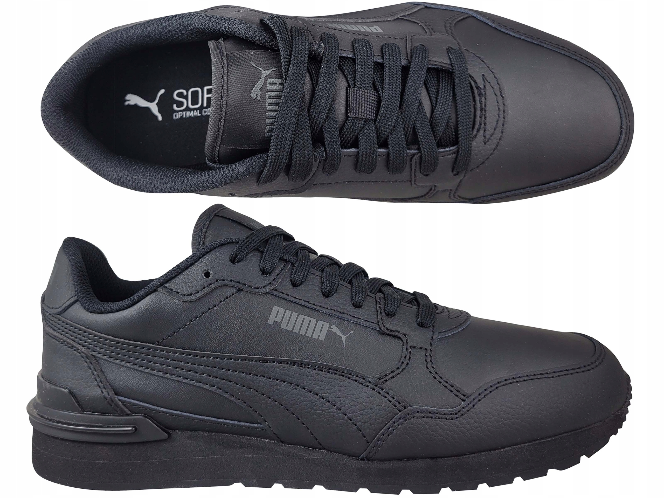 Pánské sportovní boty Puma kožené St Runner v4 L černé 399068 09 Vel. 42,5