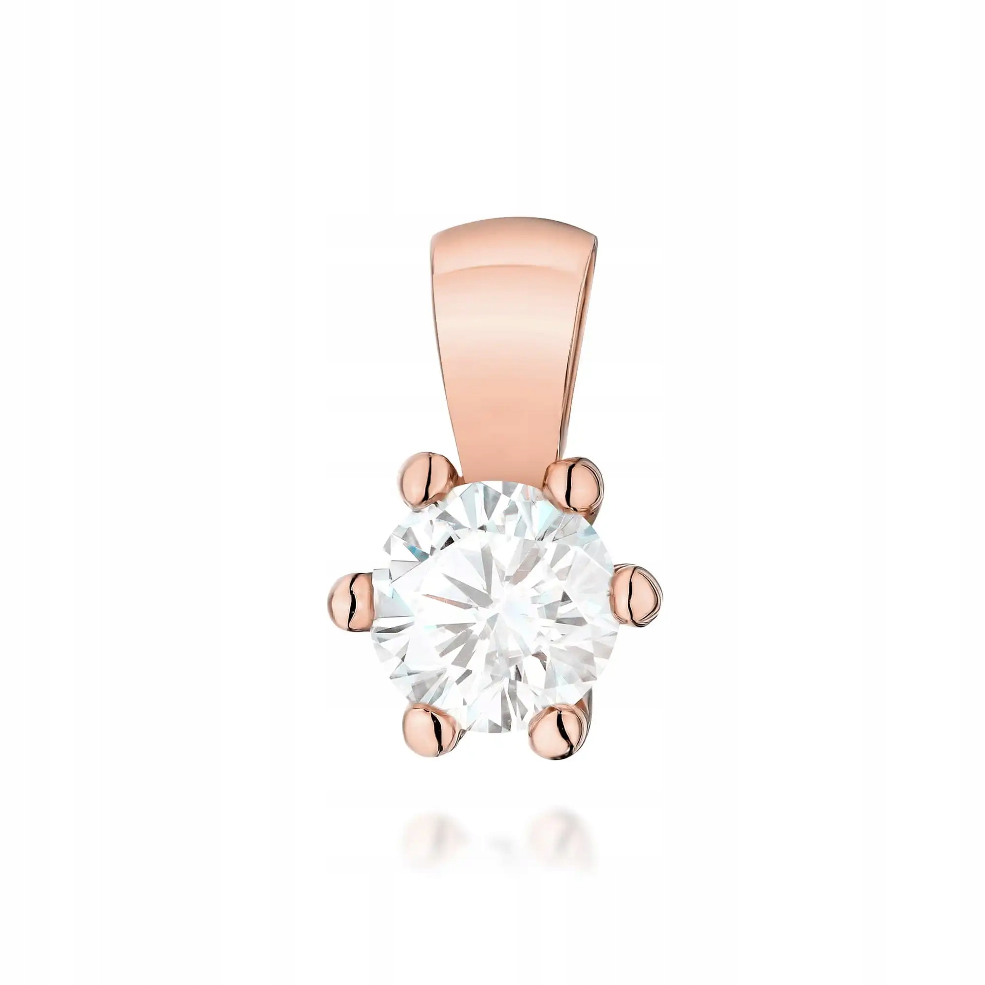 Přívěsek z růžového zlata 585 bílý diamant 0,4 g bílý briliant dárek
