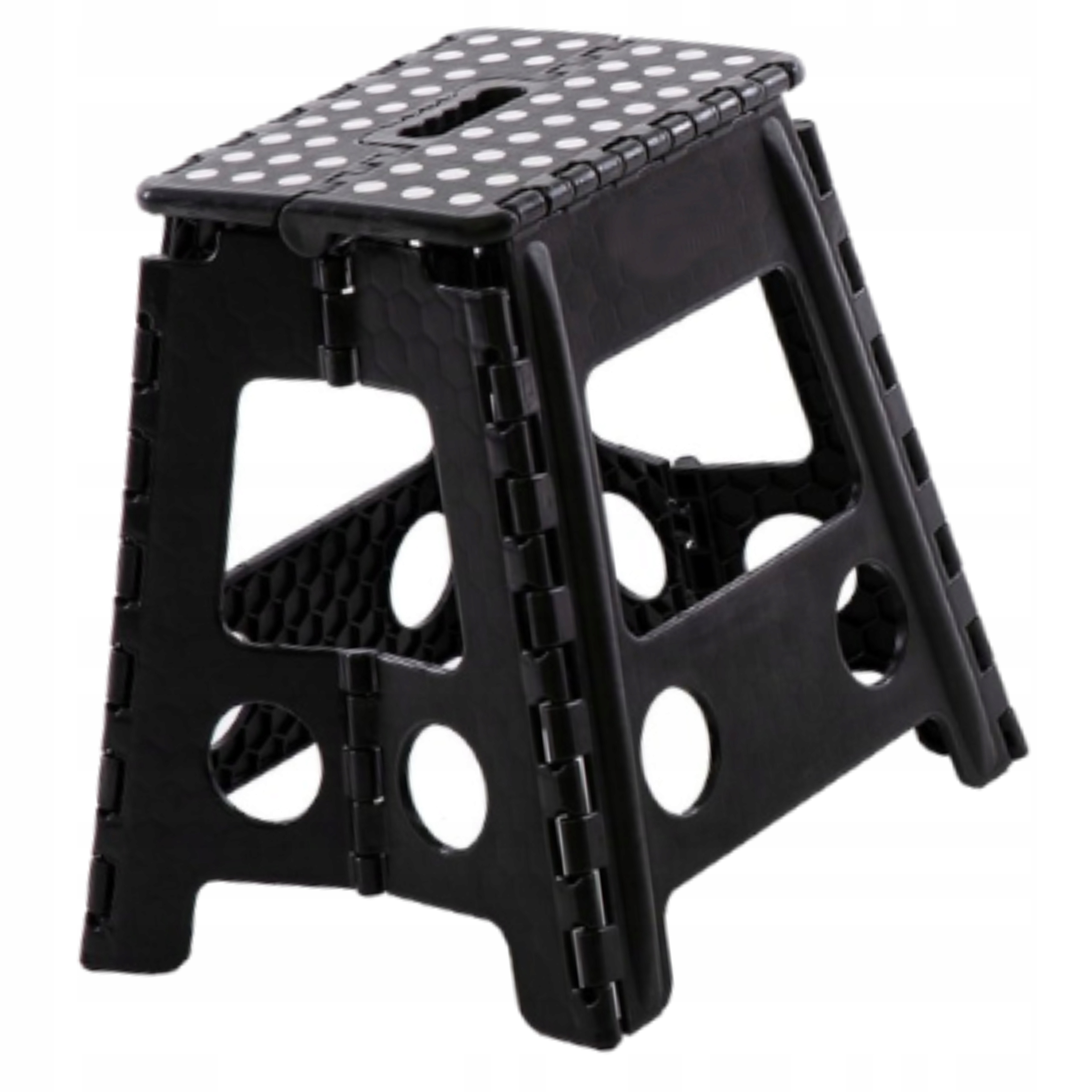 TABORET SKŁADANY KRZESŁO STOPIEŃ ANTYPOŚLIZGOWY CZARNY DRABINKA 40CM STOŁEK Kod producenta KD10745