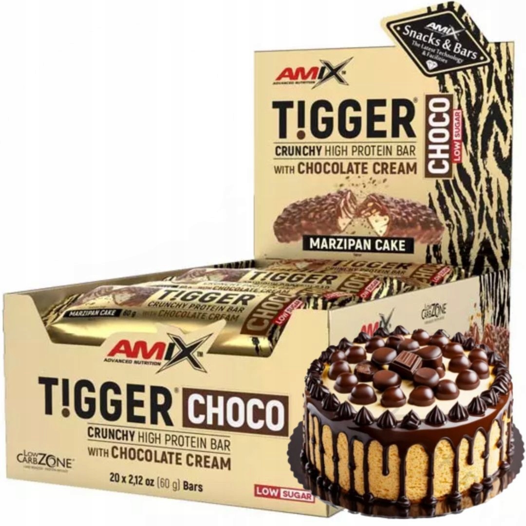 Amix Tyčinka Tigger 60 g Energia protein doplněk stravy proteinový marcipán