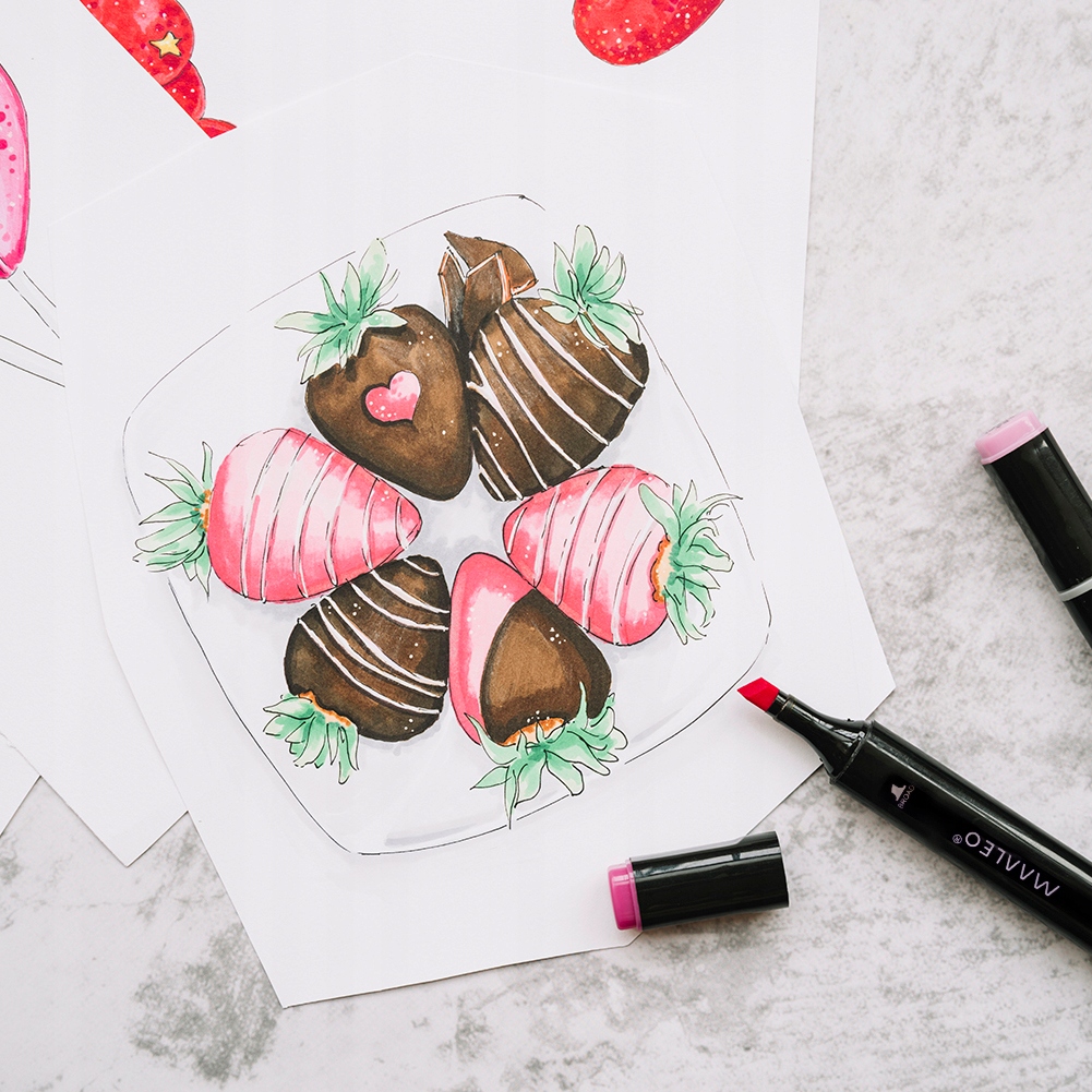 Markery/pisaki dwustronne - zestaw 80 szt DWUSTRONNE ALKOHOLOWE + TORBA Kod producenta 22811