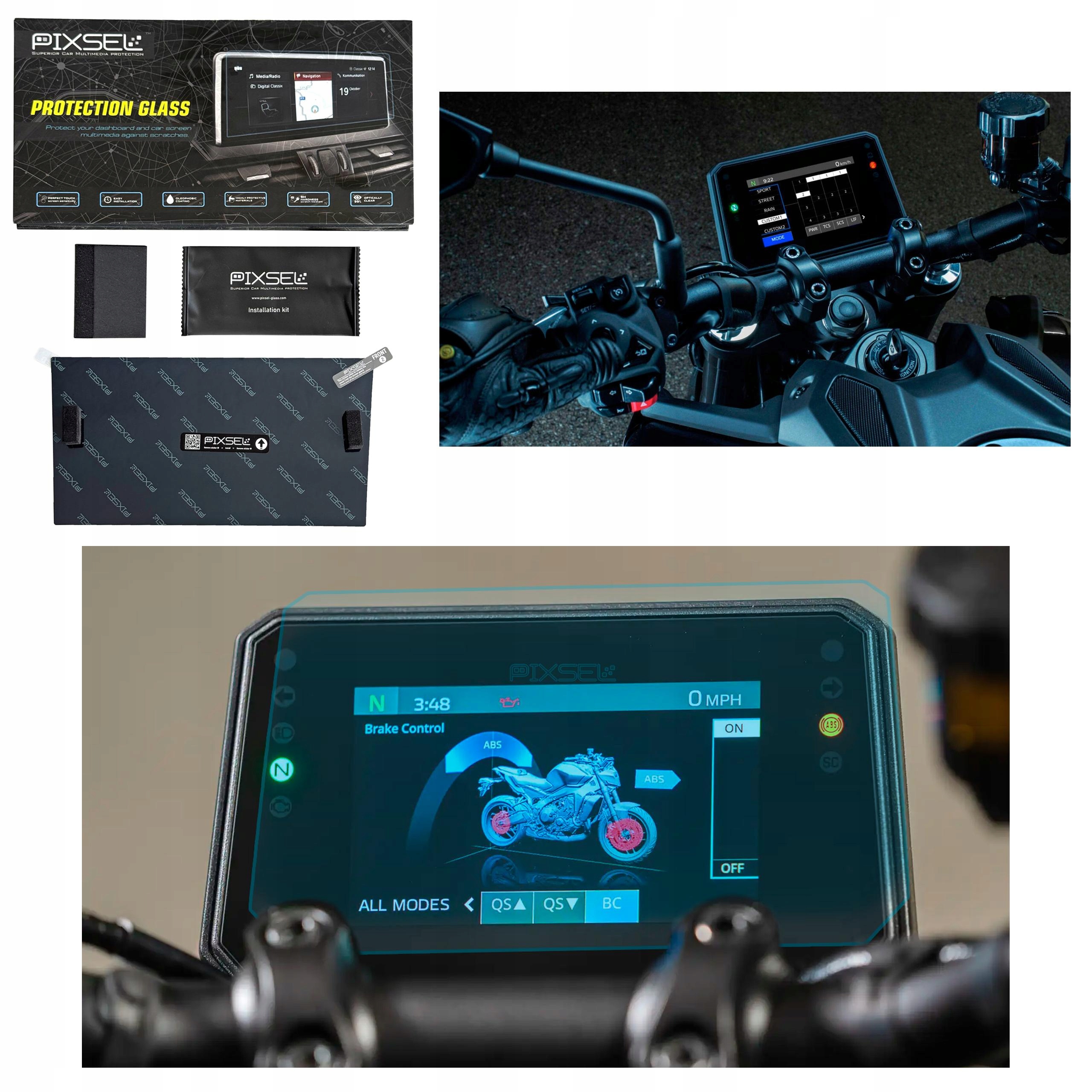 Antyodciskowe Matowe Szkło Ochronne Yamaha MT-09 2024- 7.9“