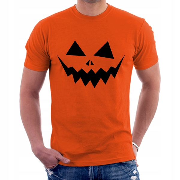 

Halloween Koszulka Męska T-shirt Party Dynia / L