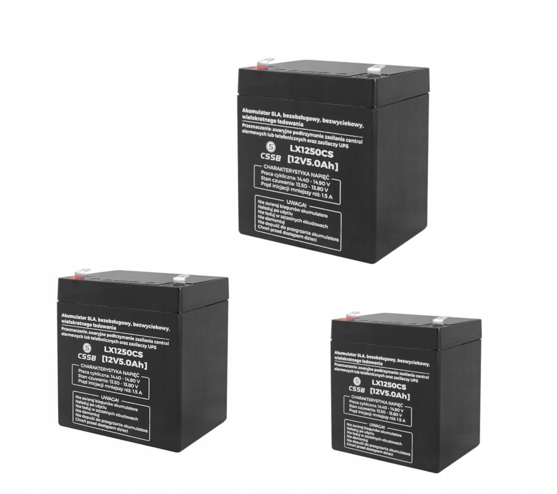 3x Akumulátor Agm 12V 5Ah Cssb (rozměr 4Ah 4,5Ah) autíčko solární kolo váha