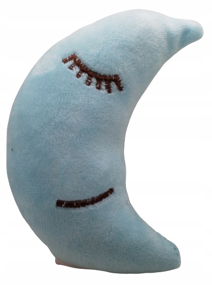 

materiałowy gryzak księżyc z piszczałką - 12 cm