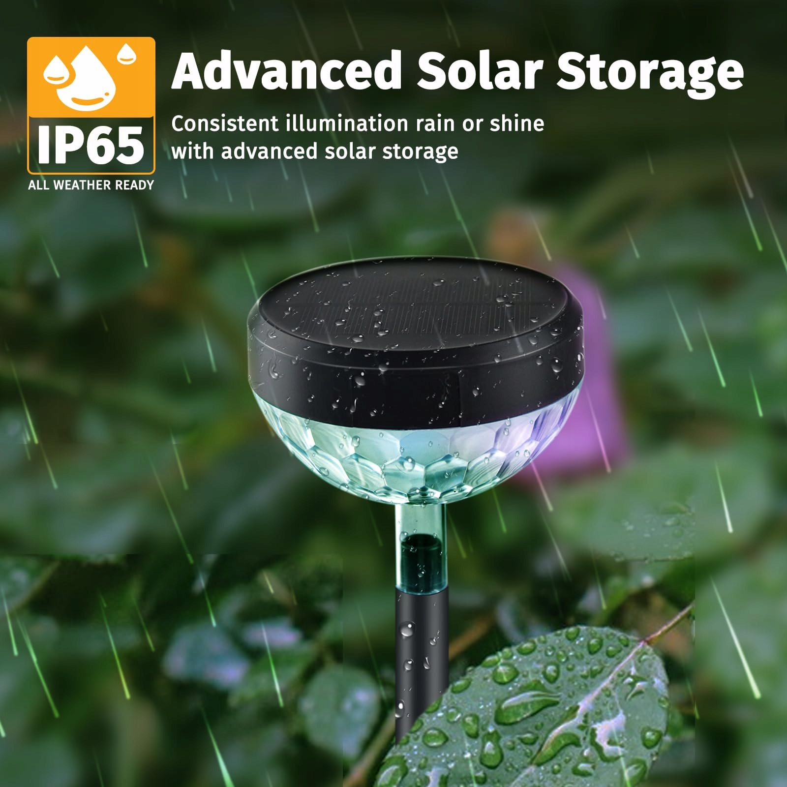 SONPEN Solarlampy Zewnętrzne LED Ogród RGB IP65 8 Sztuk 1200mAh — miniatura 5