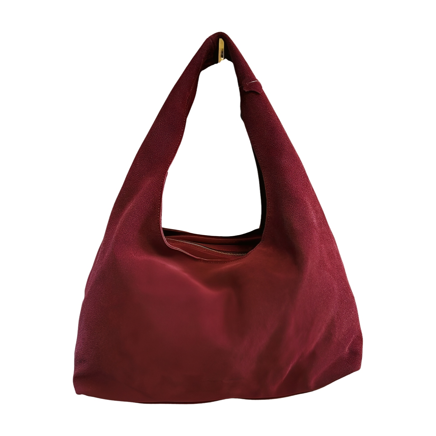 Laura Biaggi semišová shopper taška přes rameno bordó