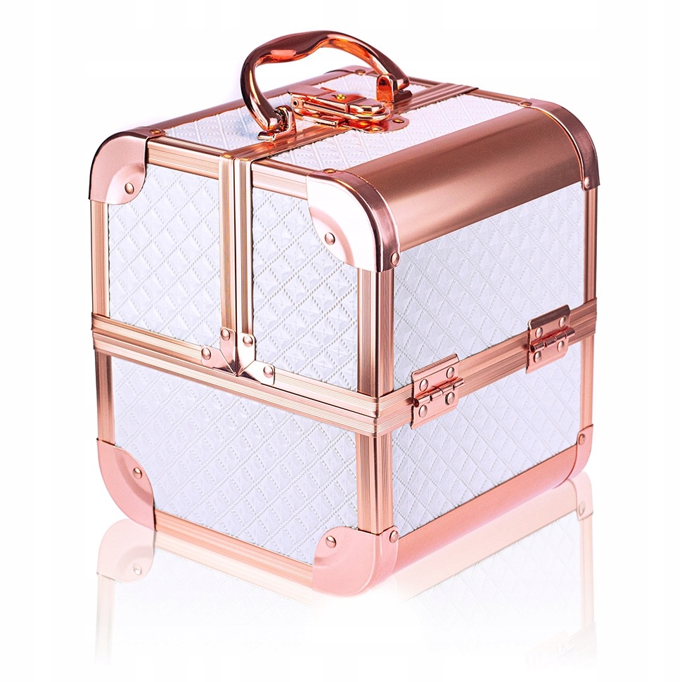 

Kuferek Na Kosmetyki Biały Rose Gold White 3D
