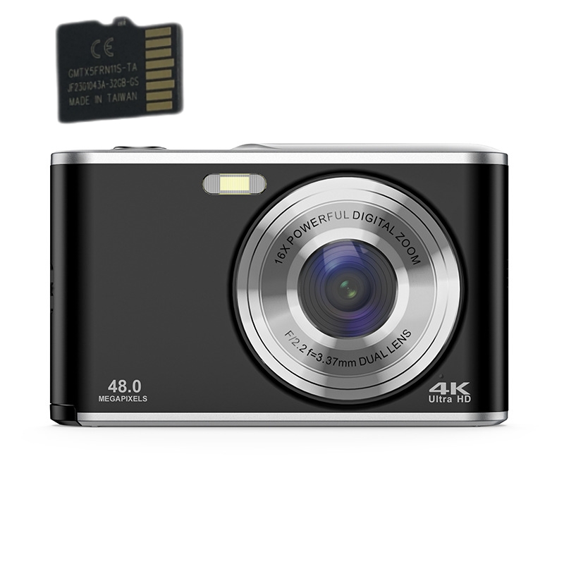 Inf Aparat cyfrowy 4K 48 Mp Kamera internetowa z 16-krotnym zoomem i kartą