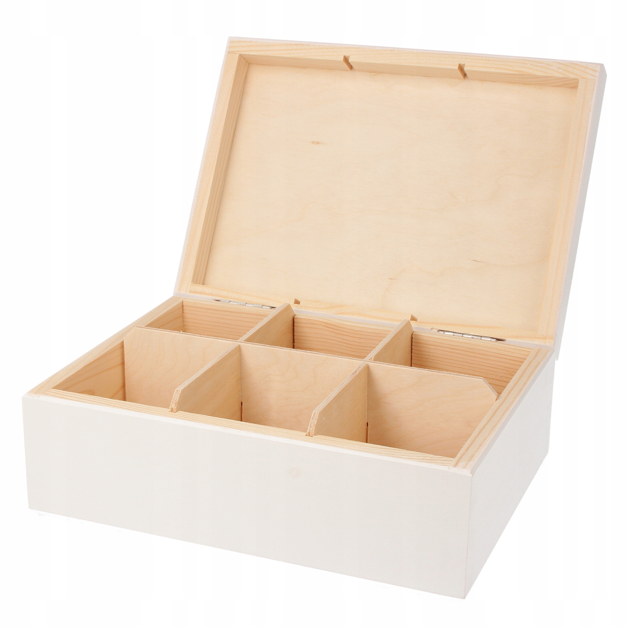 

Pudełko drewniane na herbatę Herbaciarka h6 Biała