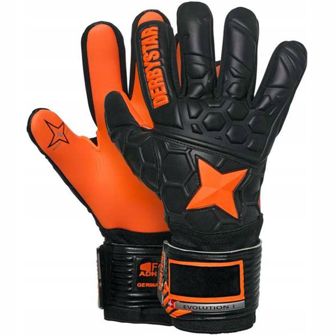 Rękawice bramkarskie Derbystar Evolution czarno-pomarańczowe 2526 R 11