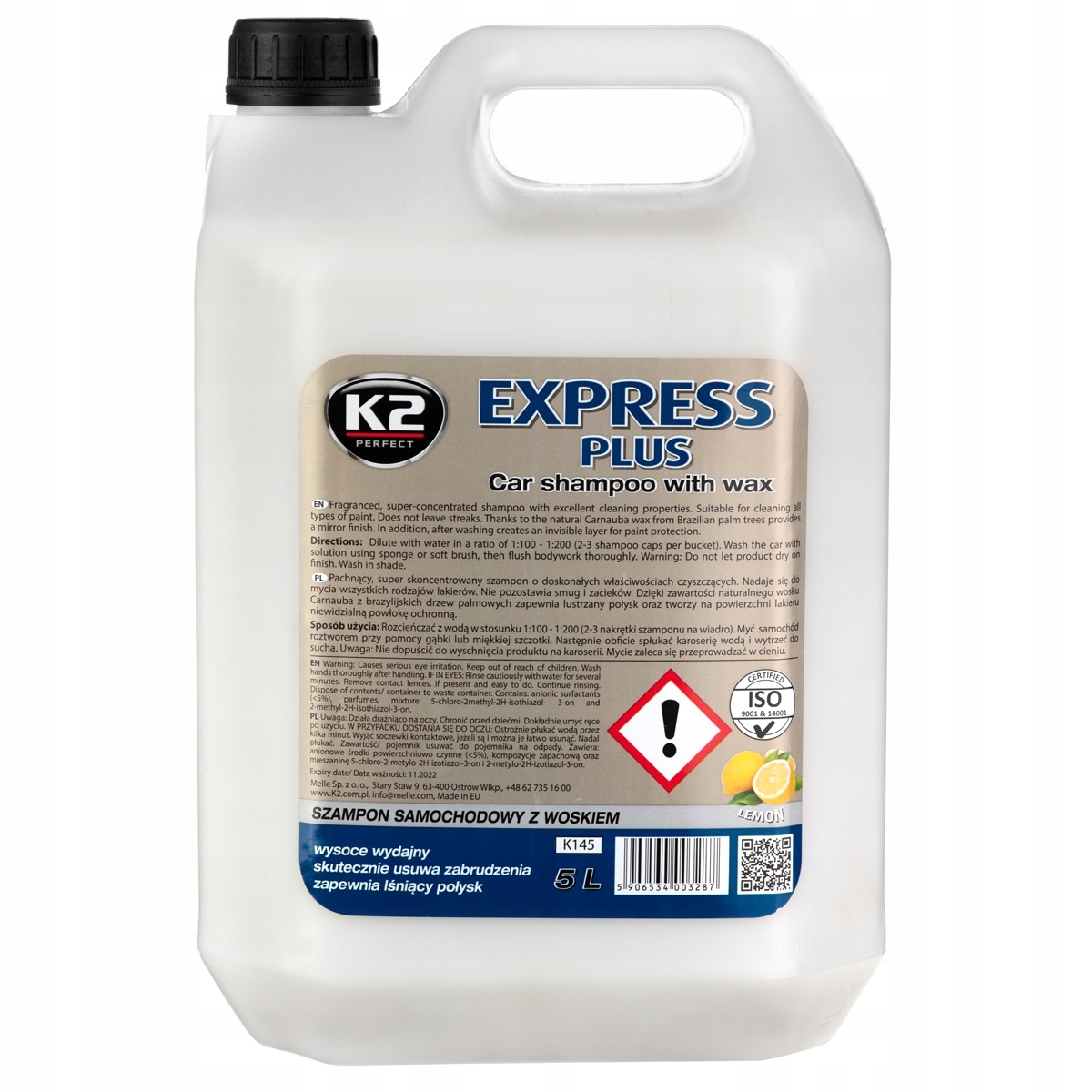 SZAMPON 5L K2 EXPRESS PLUS Z WOSKIEM