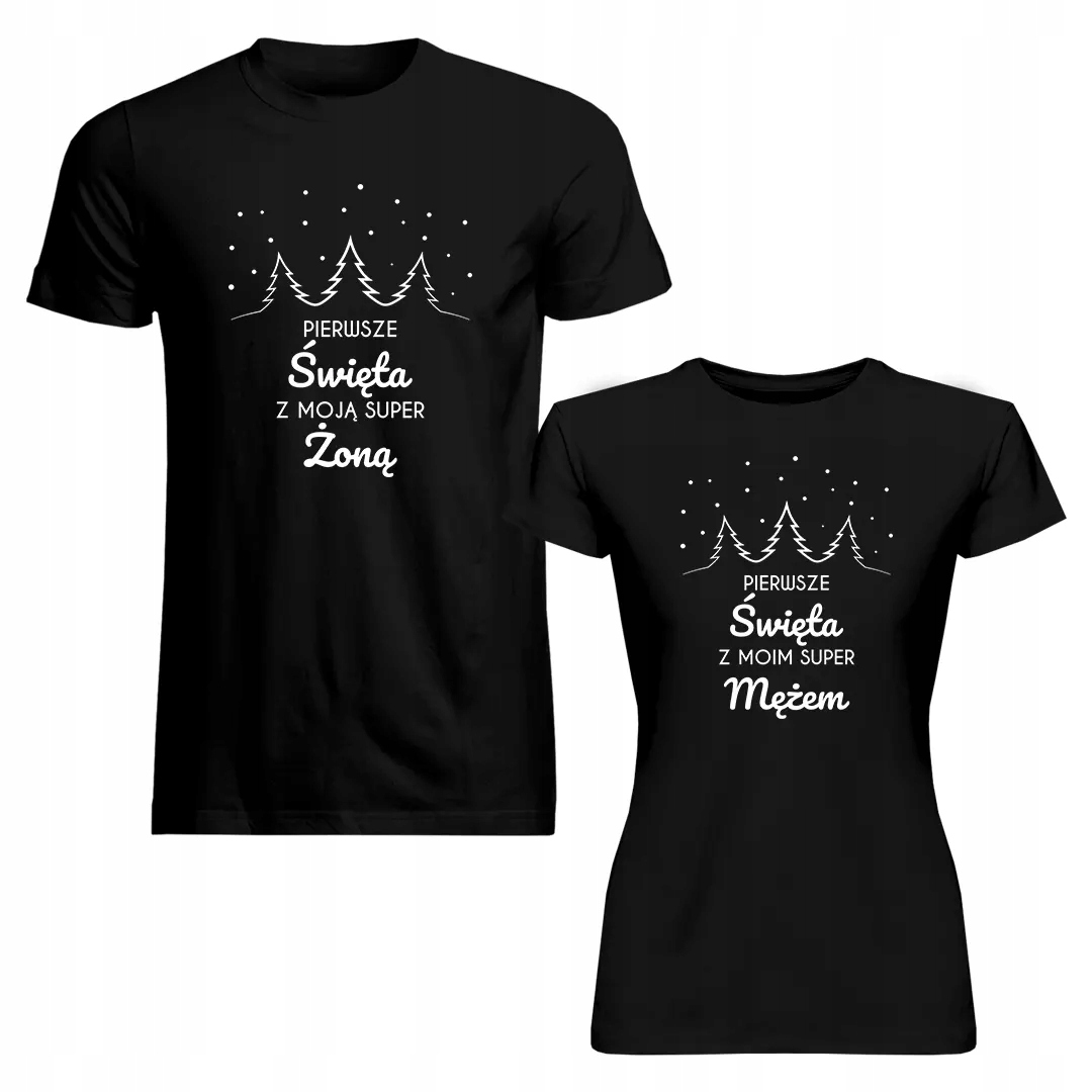 

Zestaw koszulki świąteczne dla pary święta