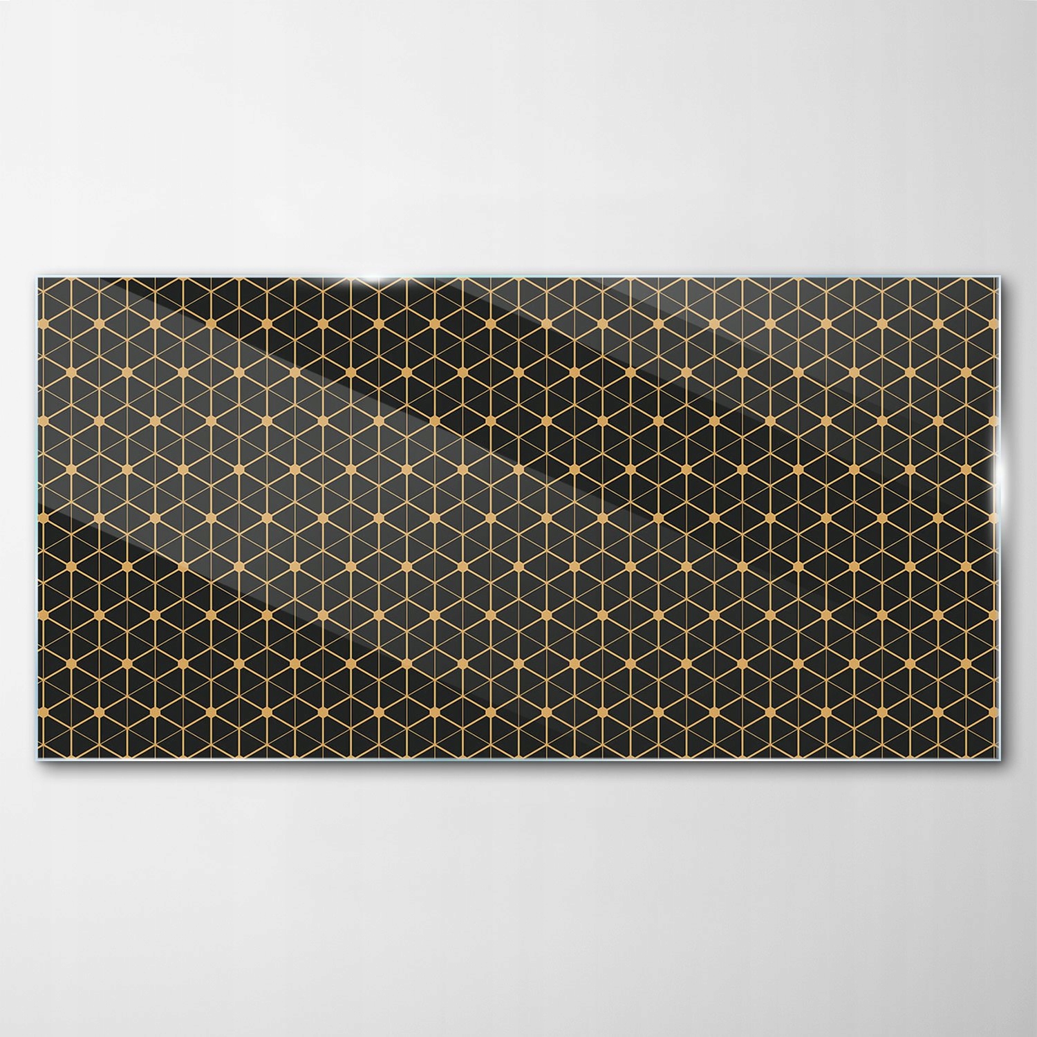 

Obraz Szklany Dekor Sześciokąty Abstrakcja 140x70