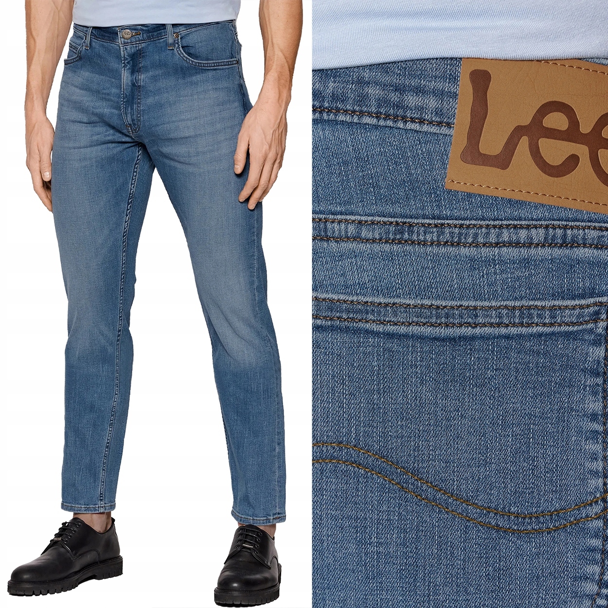 Lee Rider slim Worn In Cody přiléhavé elastické džínové kalhoty W32 L34