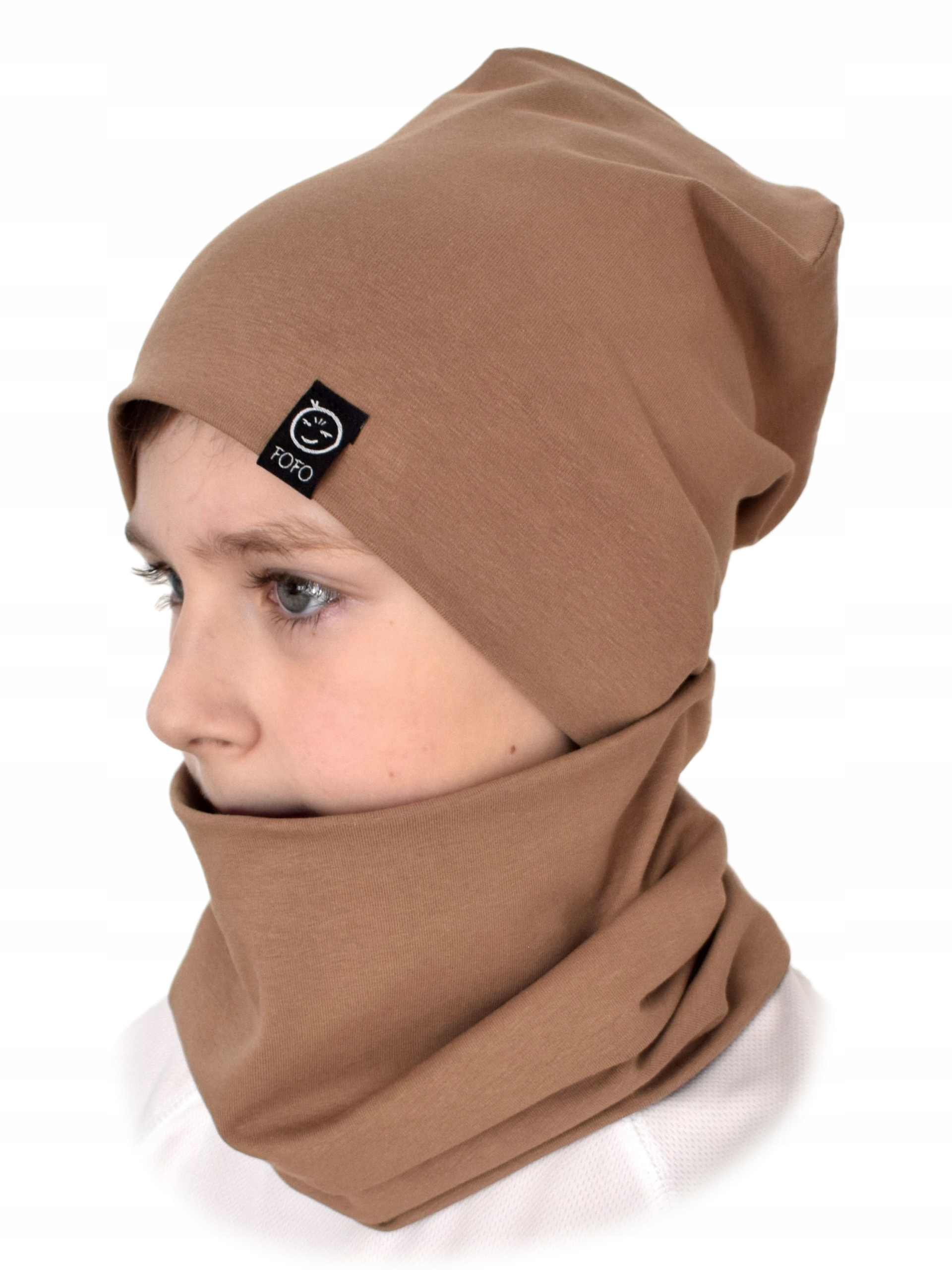 

Komplet czapka i komin Bawełna 48-50 Latte