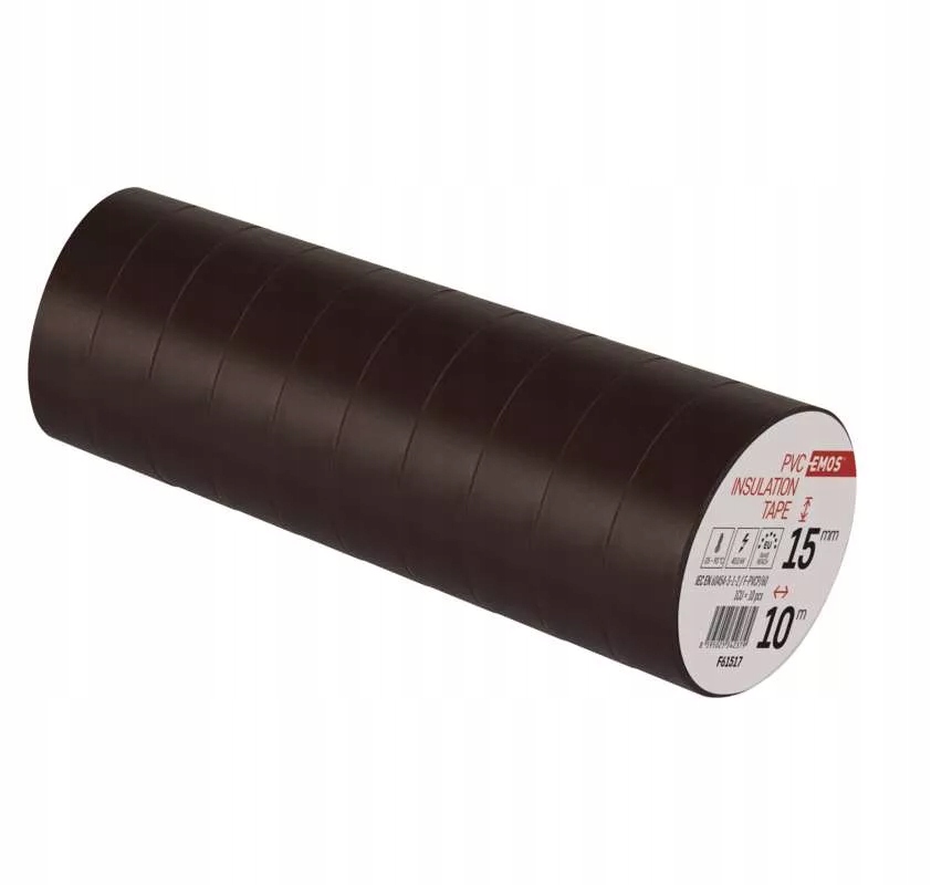 Taśma izolacyjna Pvc 15mm/10m brązowa 10sztuk Emos
