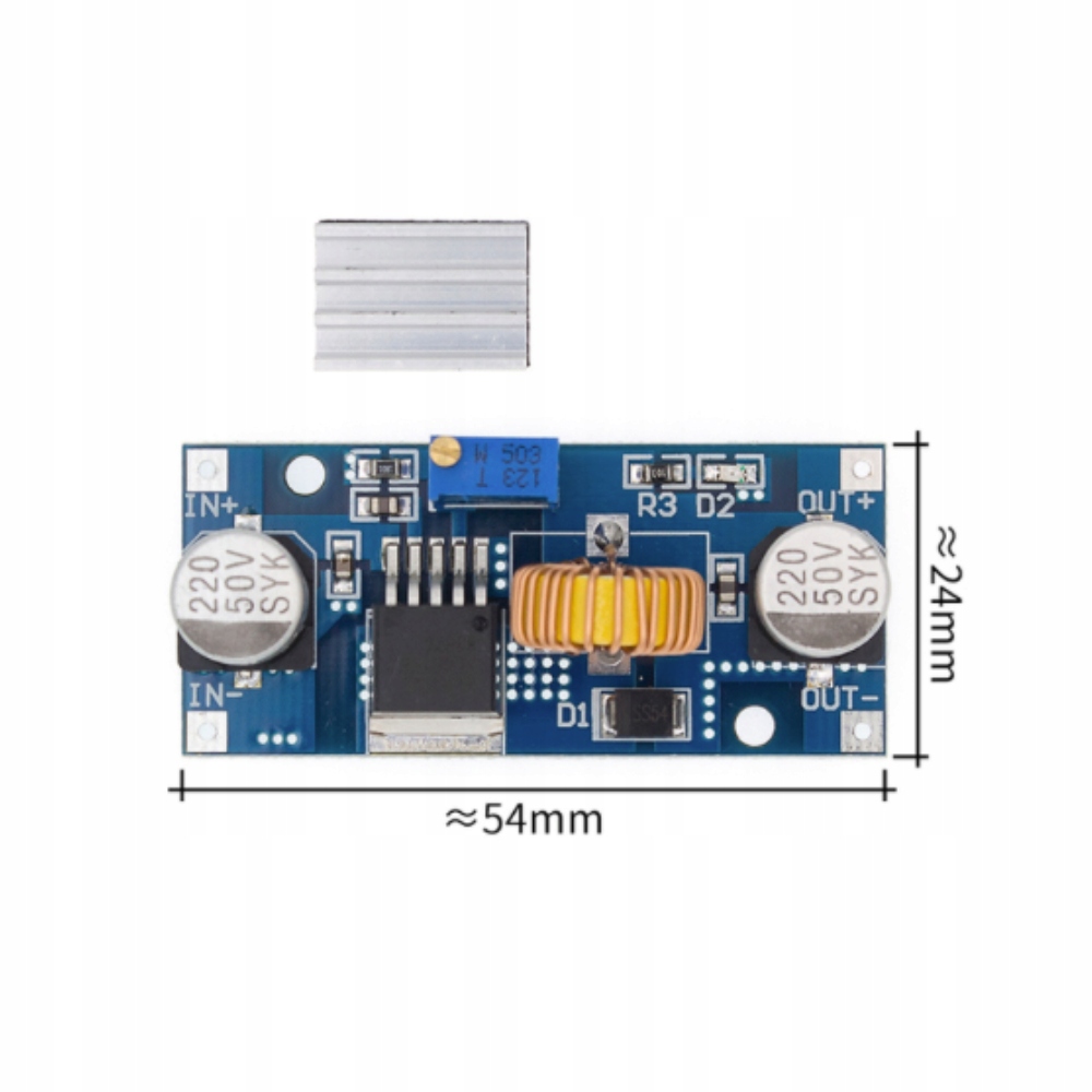 Przetwornica step-down XL4015 DC/DC 1,25-32V CV 5A Model Przetwornica step-down XL4015 DC/DC 1,25-32V CV 5A