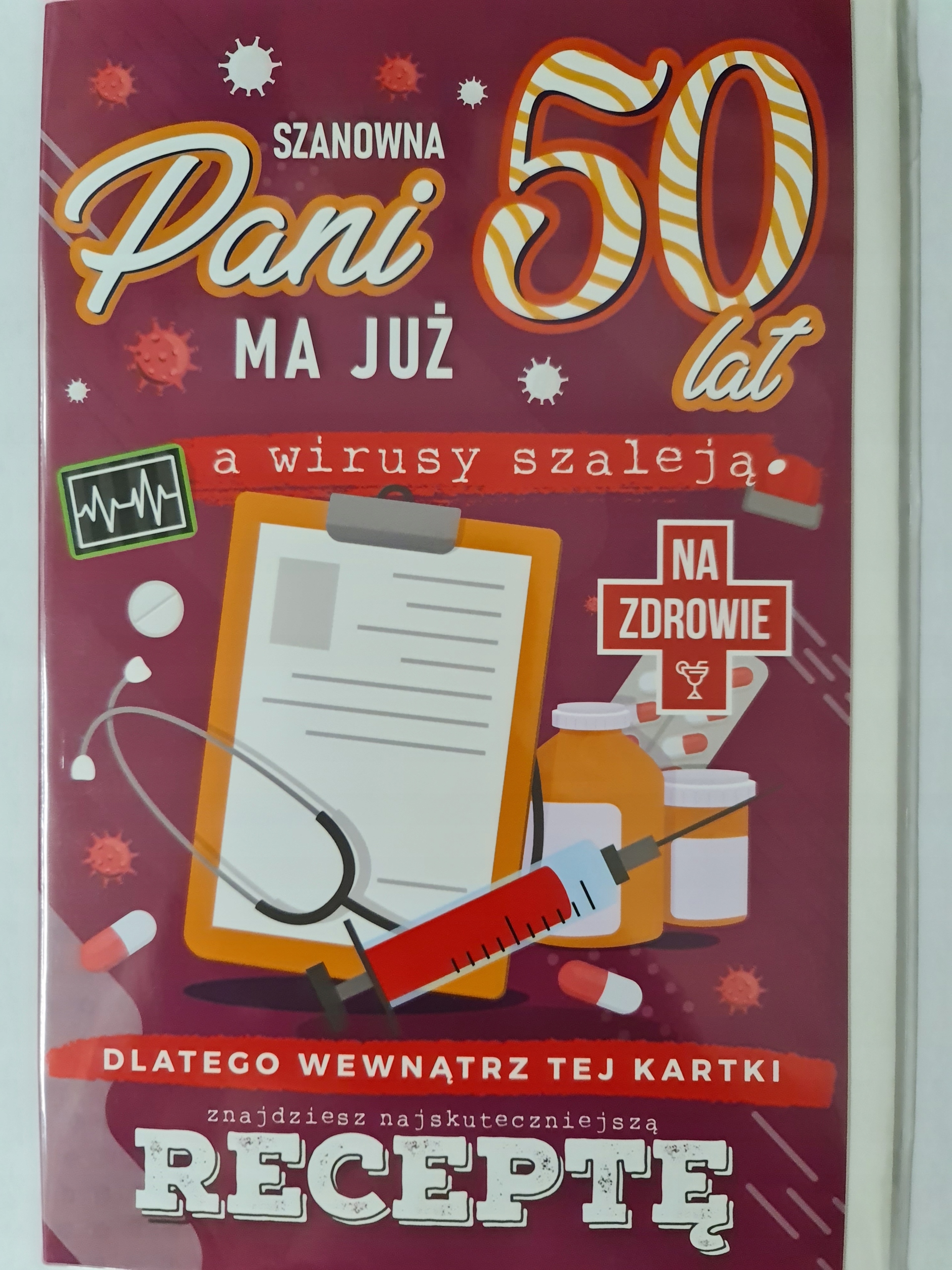 

kartka urodzinowa na 50 lat