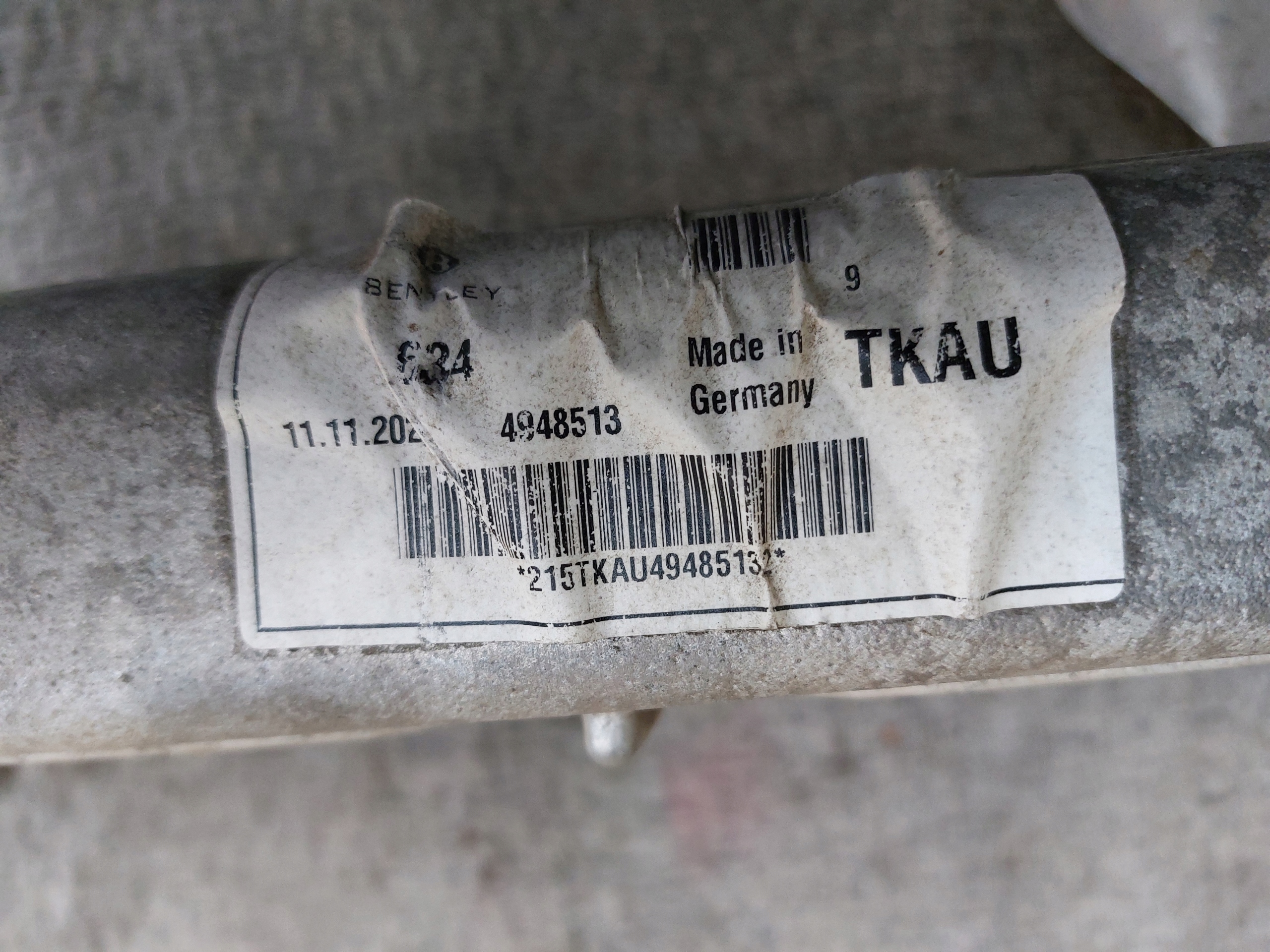 axle beam subframe rear part BENTLEY CONTINENTAL GT SPEED 21r 971599030AM