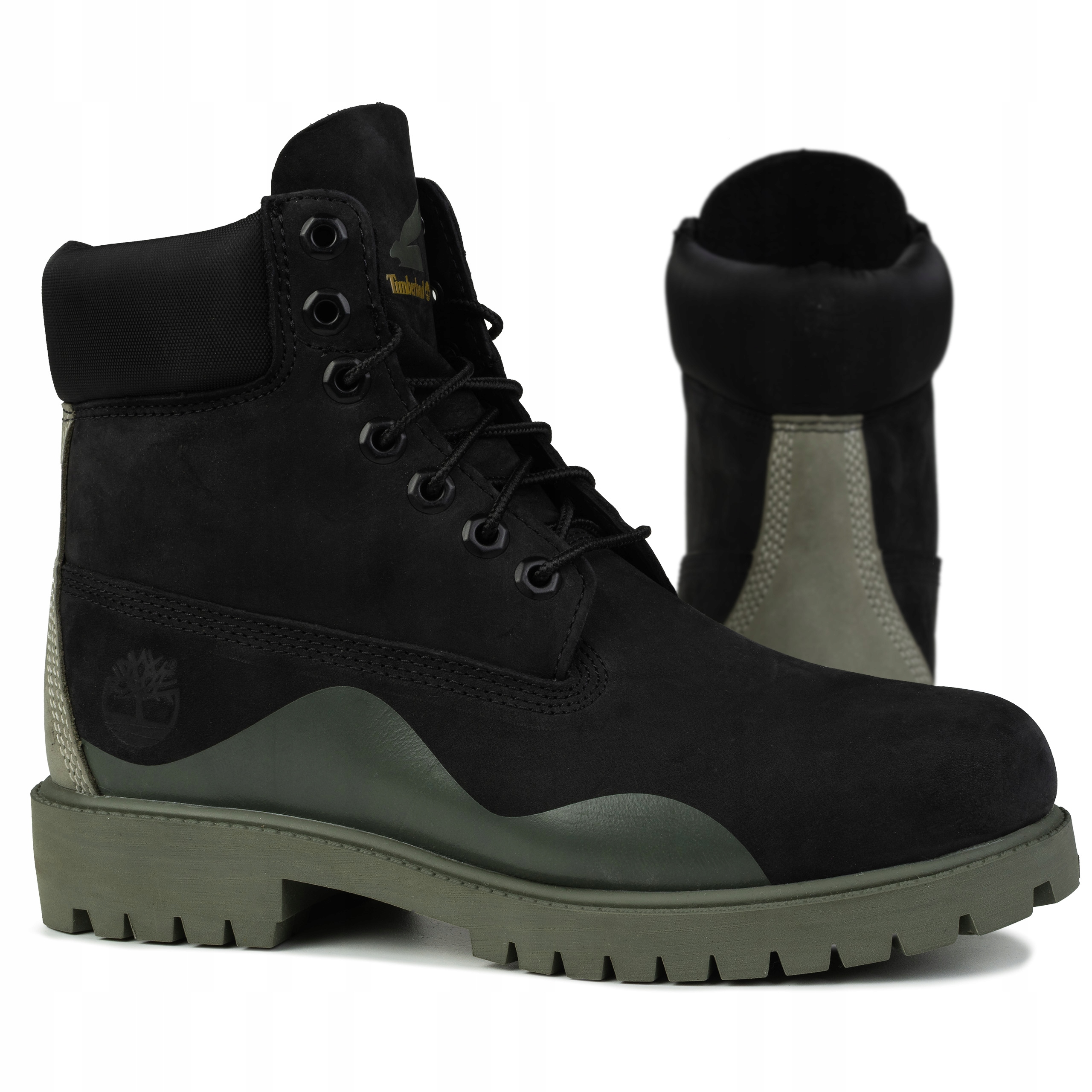 Zimní boty Timberland Heritage 6 In Waterproof Boot Černé Nubukové Zelené