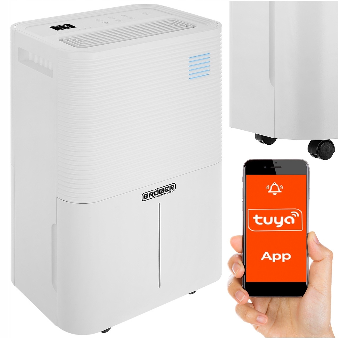 Osuszacz powietrza Grober Werkzeuge M3 20 l/24 h Wi-Fi dotykowy panel