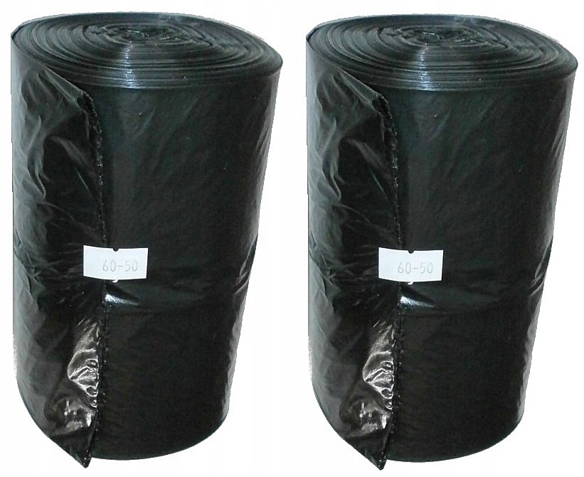 

Worki na śmieci Ldpe 60L a' 50 szt. czarne 2x