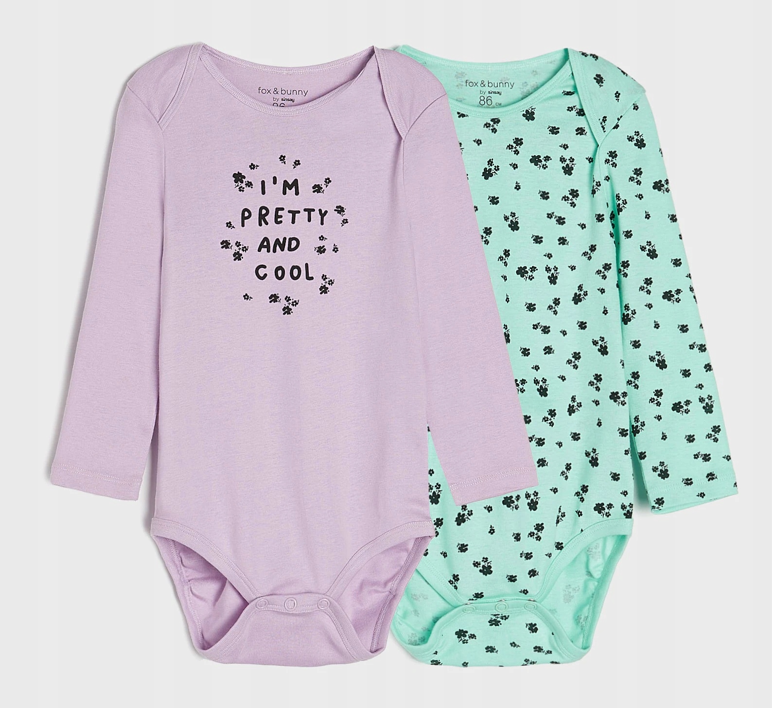 

Sinsay Body Długi Rękaw 2szt 12-18m 86m Fiolet