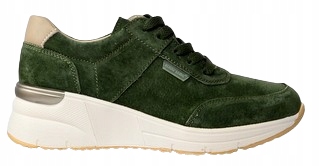 Buty Sportowe Damskie Skóra Naturalna Koturn Sergio Leone Sp 104 oliwka r37