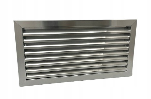 Ventilační mřížka kovová inox 50x25