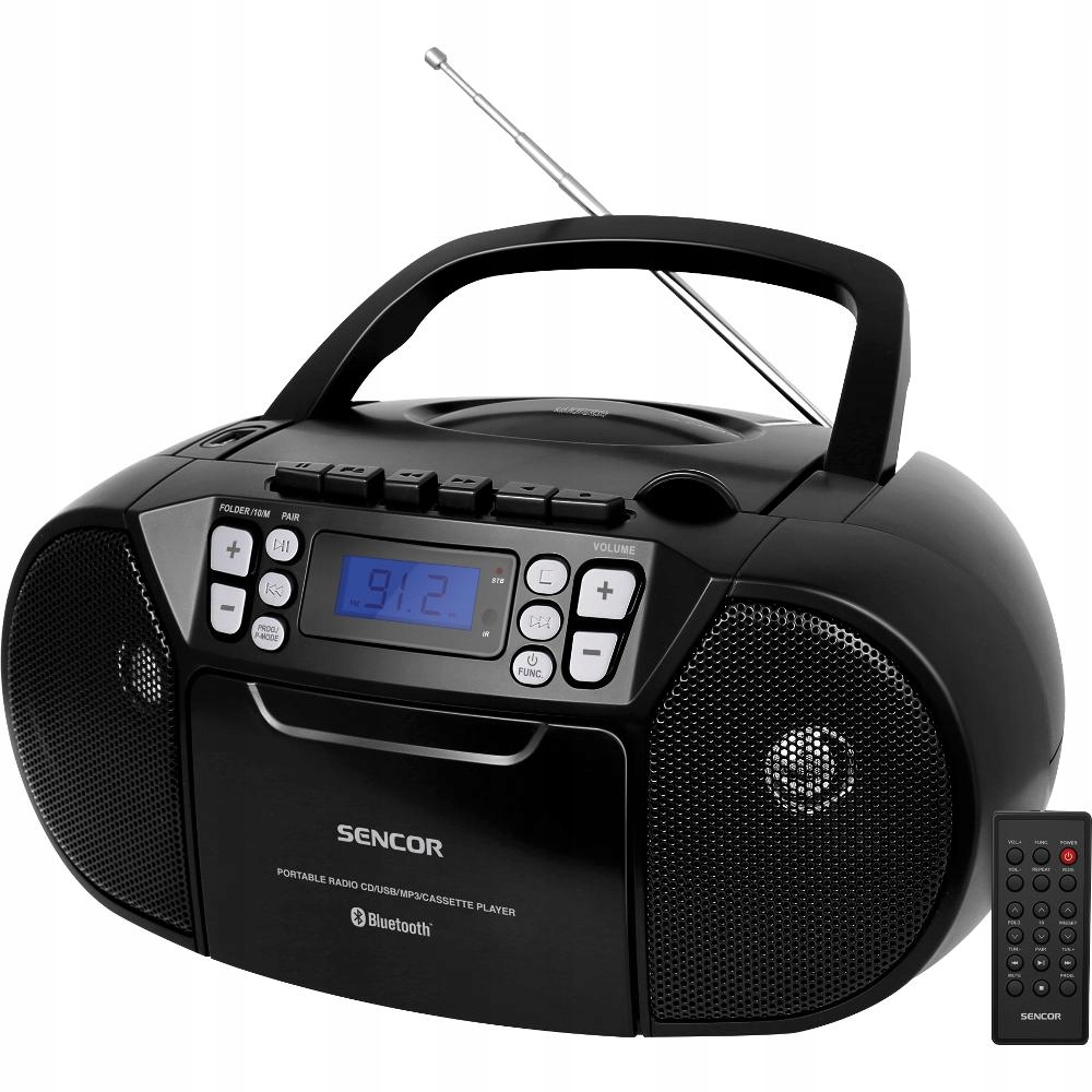 Radiomagnetofon s CD, Bt, MP3, Usb a Aux Sencor Spt 3907 B