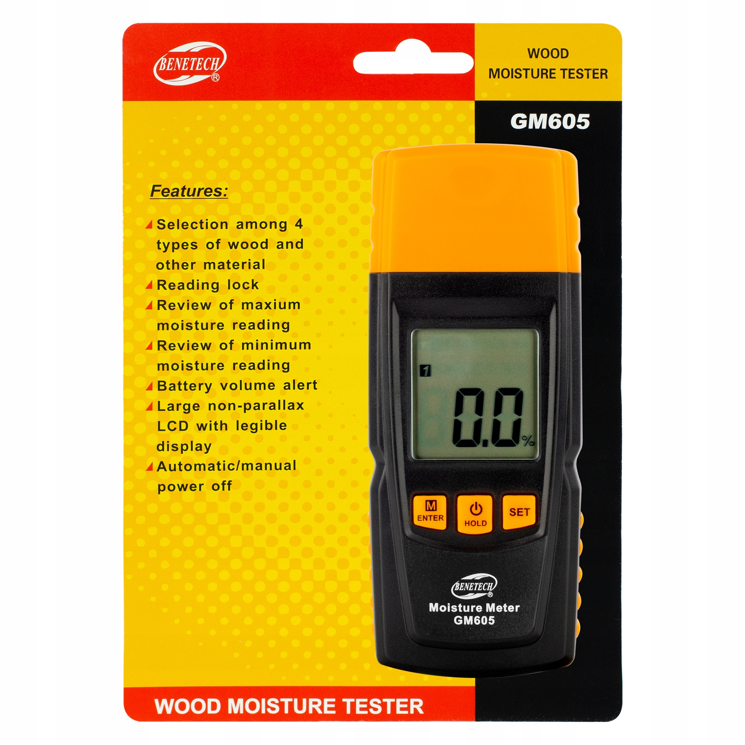 WILGOTNOŚCIOMIERZ MIERNIK WILGOTNOŚCI UNIWERSALNY Długość elektrod 10 mm