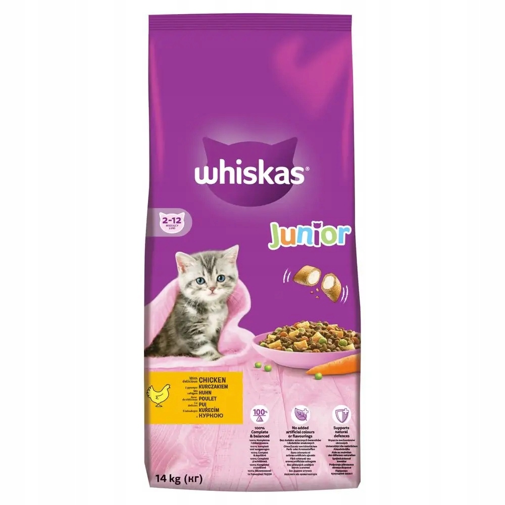 Levně Krmivo krmivo pro koťata Whiskas Junior Kuře 14 kg