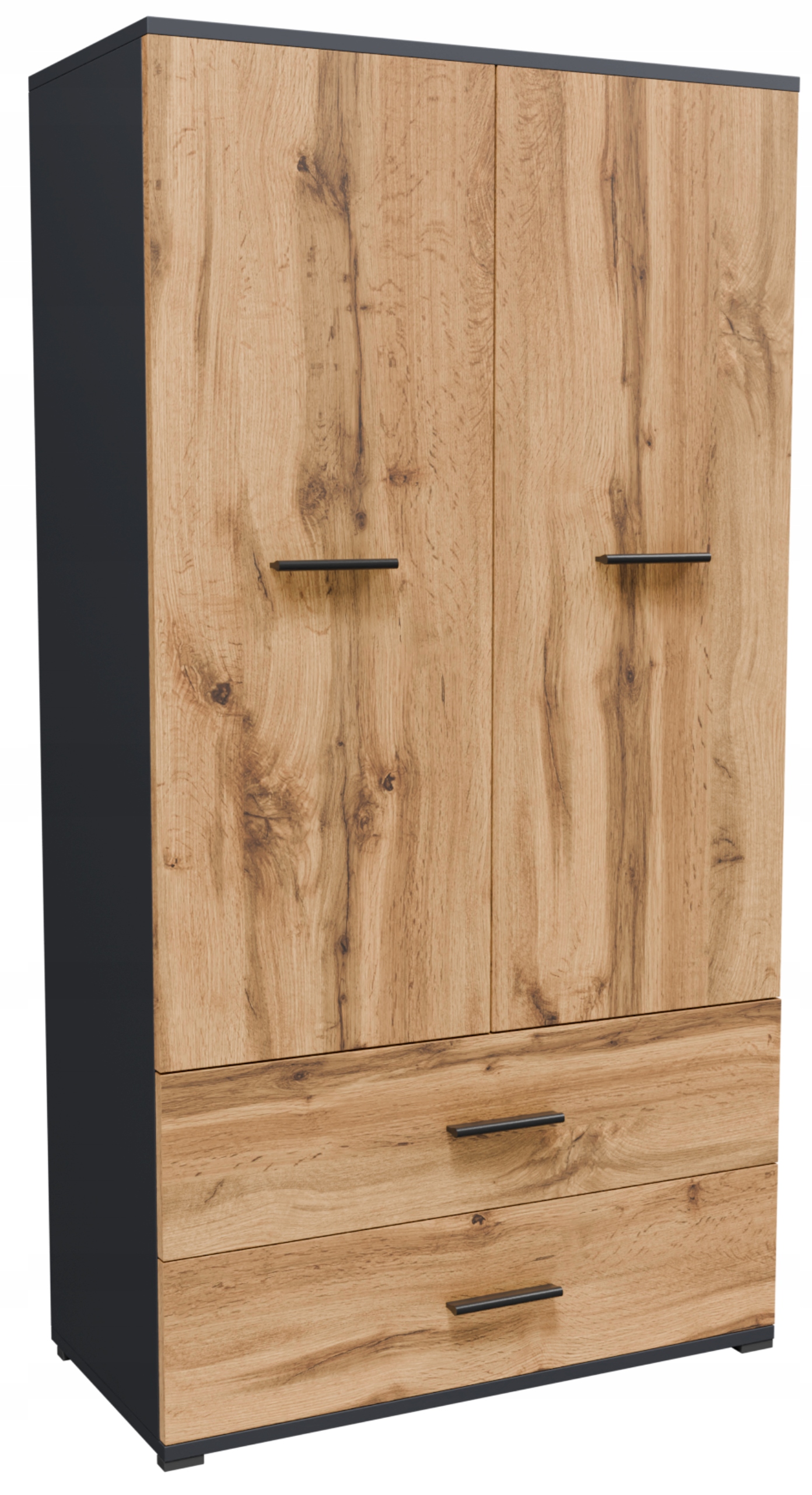 Skriňa CR3-ST2 grafit-wotan regál s zásuvkami, skriňa s policami na oblečenie