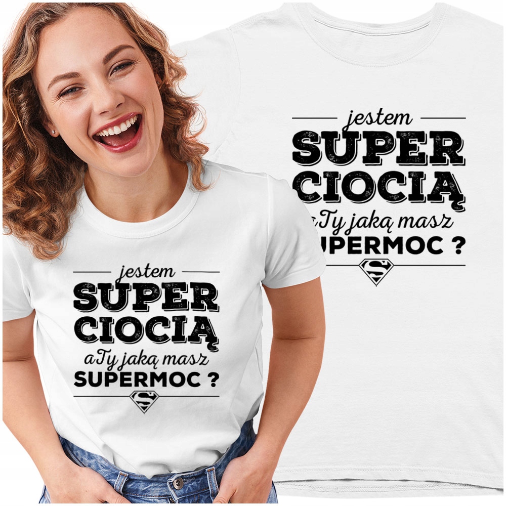 

Koszulka damska Super Ciocia Super Moc M