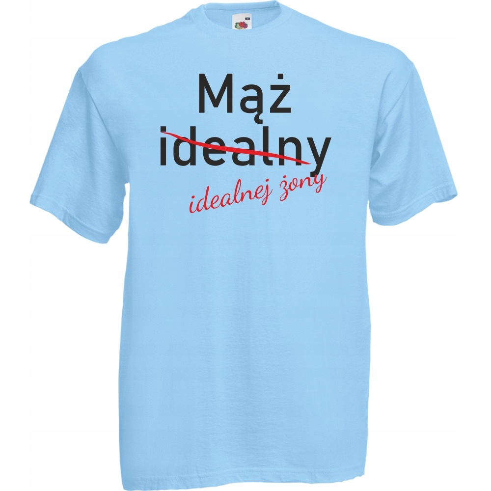 

Koszulka mąż idealnej żony ślub L błękitna